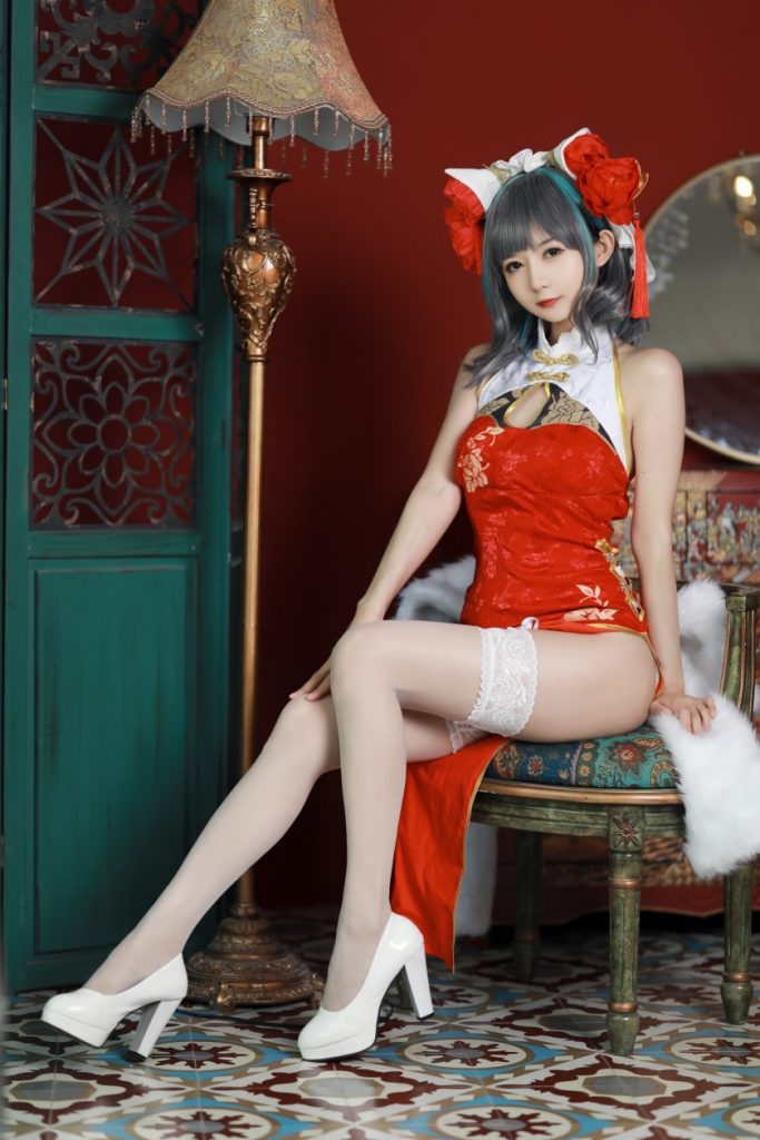 51酱 碧蓝航线-柴郡新春旗袍[12P-54MB]-森女部落