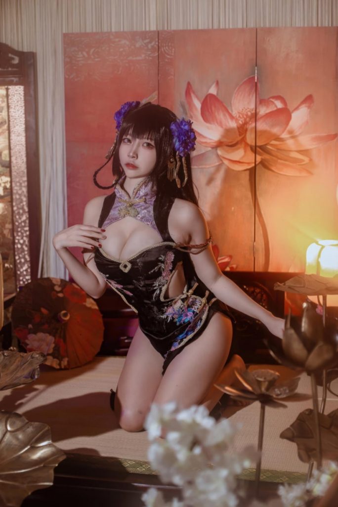二佐Nisa – NO.203 碧蓝航线-比叡鲟旗袍[24P-388MB]-森女部落
