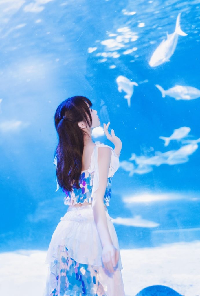 桜桃喵 – NO.204 水族馆 [15P-226MB]-森女部落