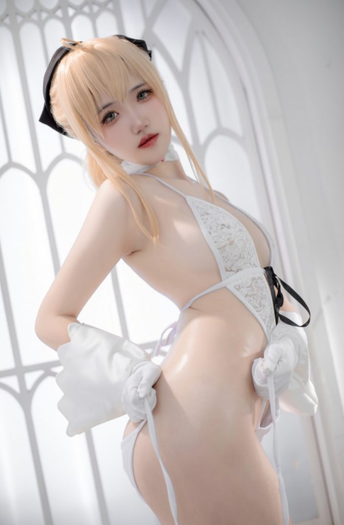 阿薰kaOri – NO.40 FGO 白Saber[50P-229MB]-森女部落