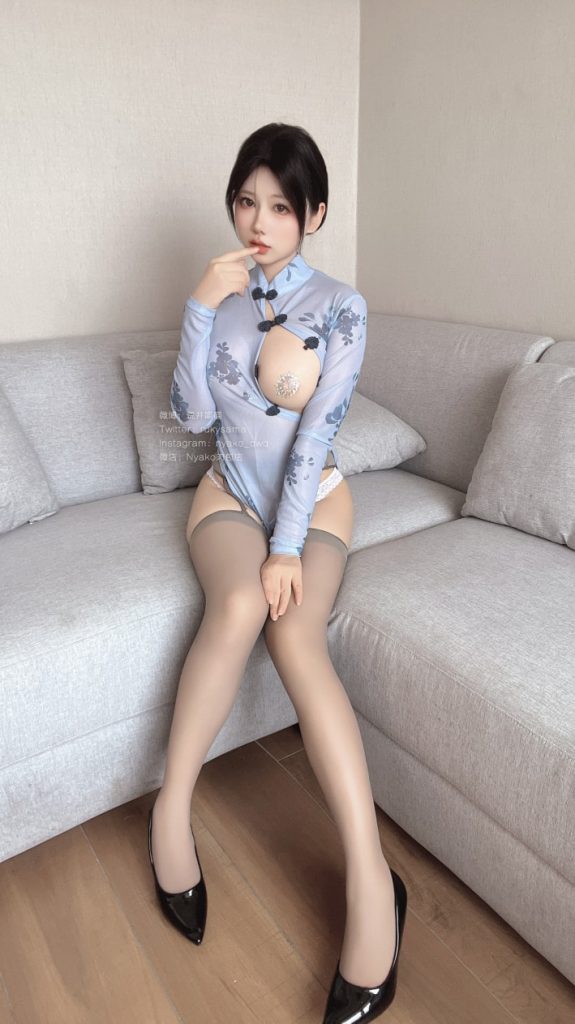 Nyako喵子 NO.073 自撮り31 灰丝旗袍[55P1V-649MB]VIP-森女部落